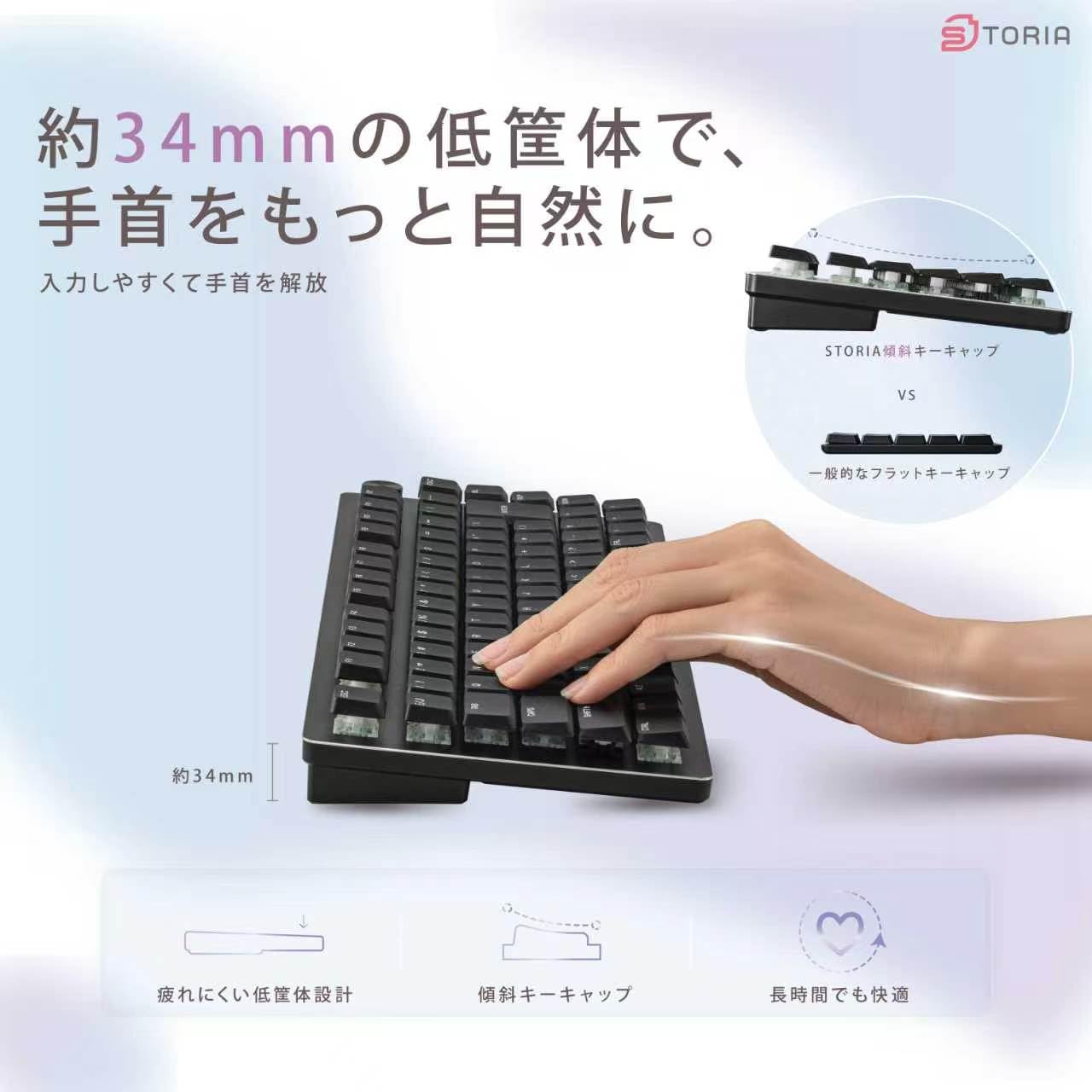 Amazon | STORIA キーボード Comet 75 ラピッドトリガー ラピトリ ロー